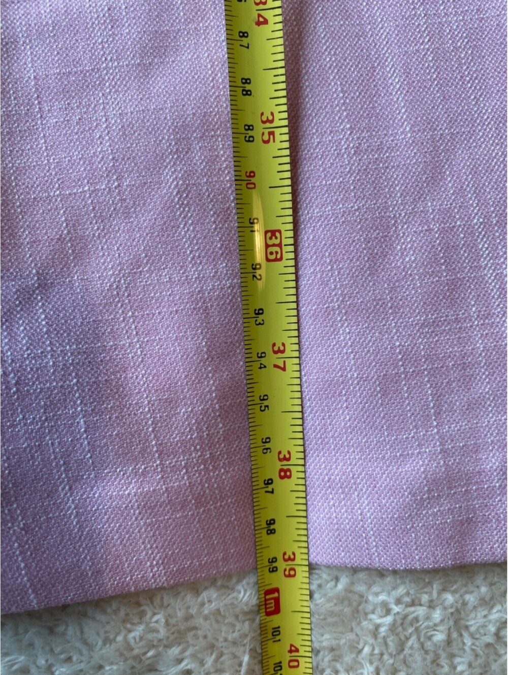 Ann Taylor Pastel Pink Slub Weave Dress Women's Petite 8P Cool Fabric LINED - Picture 10 of 10